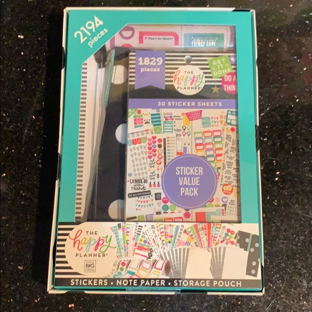 The Happy Planner stickers, note paper, & pouch